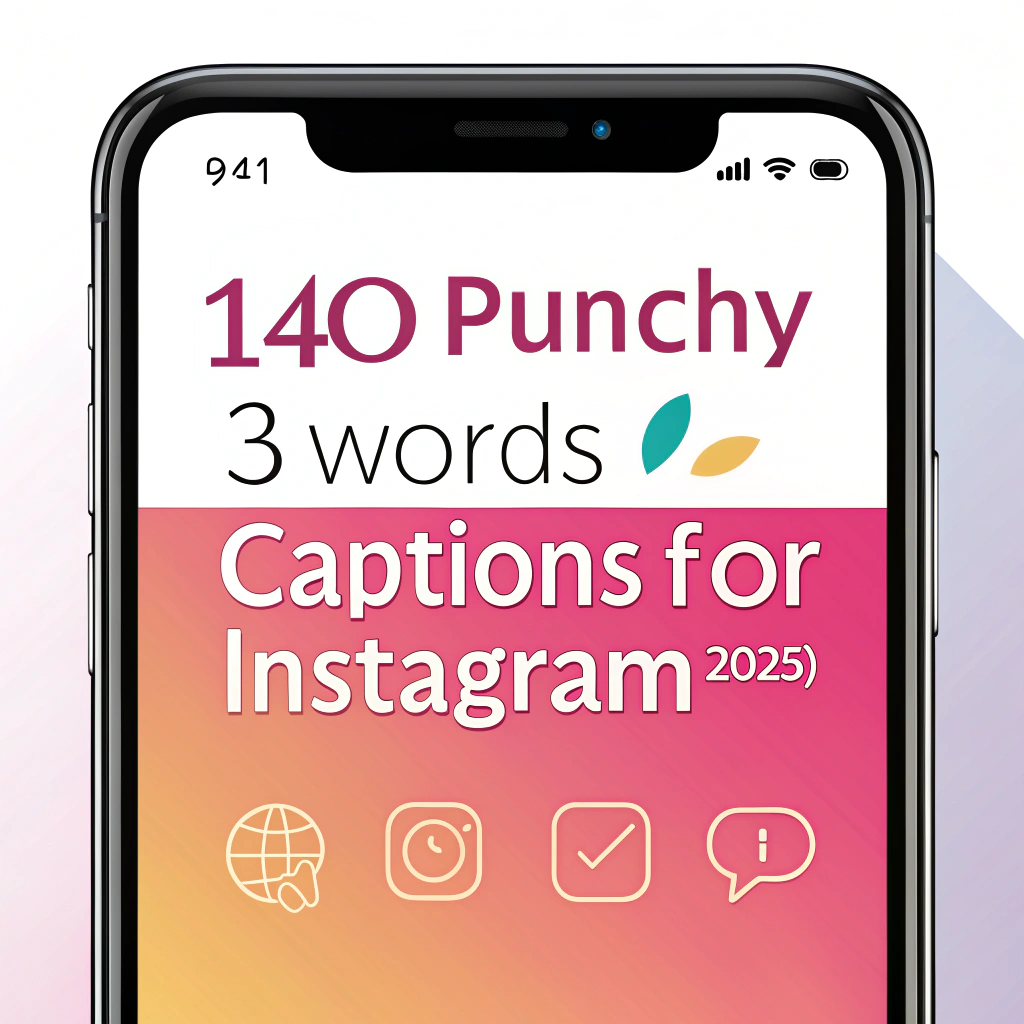 140 Punchy 3 Words Captions for Instagram (2025)